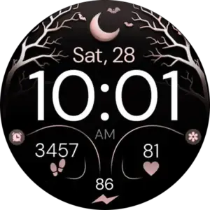 Halloween watch face rose gold for wear os smartwatch