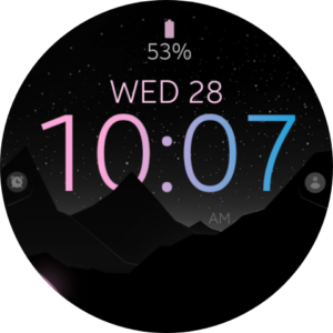 minimal watch face for wear os smartwatch