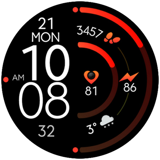 Minimal Watch Face for smarwatch with wear os